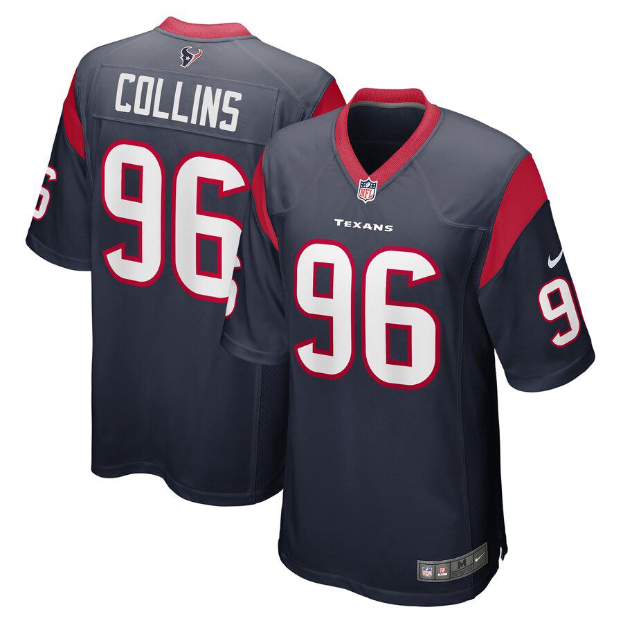 Men Houston Texans #96 Maliek Collins Nike Navy Game Player NFL Jersey